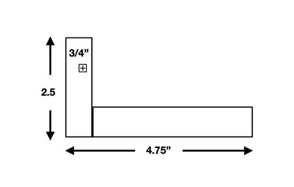 L-shape floating photo picture ledge